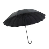 Maxbell 16 Ribs Automatic Open Umbrella Windproof for Outdoor Activities Camping Black