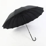 Maxbell 16 Ribs Automatic Open Umbrella Windproof for Outdoor Activities Camping Black