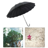 Maxbell 16 Ribs Automatic Open Umbrella Windproof for Outdoor Activities Camping Black
