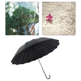 Maxbell 16 Ribs Automatic Open Umbrella Windproof for Outdoor Activities Camping Black