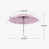 Maxbell 16 Ribs Automatic Open Umbrella Windproof for Outdoor Activities Camping Violet