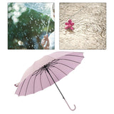 Maxbell 16 Ribs Automatic Open Umbrella Windproof for Outdoor Activities Camping Violet