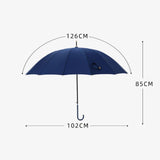 Maxbell 16 Ribs Automatic Open Umbrella Windproof for Outdoor Activities Camping Blue