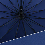 Maxbell 16 Ribs Automatic Open Umbrella Windproof for Outdoor Activities Camping Blue