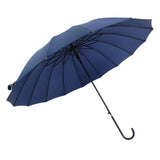 Maxbell 16 Ribs Automatic Open Umbrella Windproof for Outdoor Activities Camping Blue