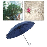 Maxbell 16 Ribs Automatic Open Umbrella Windproof for Outdoor Activities Camping Blue
