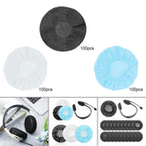 Maxbell Disposable Headphone Covers Earcup Covers Stretch for Net Bars Black