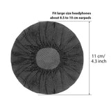Maxbell Disposable Headphone Covers Earcup Covers Stretch for Net Bars Black