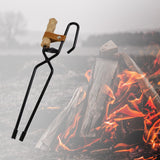 Maxbell Fireplace Tongs Fire Place Picnic Heat Insulation Outdoor Fire Tongs clip