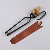 Maxbell Fireplace Tongs Fire Place Picnic Heat Insulation Outdoor Fire Tongs clip leather case