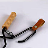 Maxbell Fireplace Tongs Fire Place Picnic Heat Insulation Outdoor Fire Tongs clip leather case