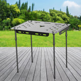 Maxbell Portable Camping Foldable Table Heavy Duty Rack for BBQ Outdoor Hiking