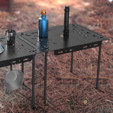 Maxbell Portable Camping Foldable Table Heavy Duty Rack for BBQ Outdoor Hiking