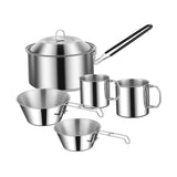 Maxbell Cooking Pot Camping Equipment Accessories Stackable Portable for Picnic 6pcs