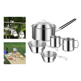Maxbell Cooking Pot Camping Equipment Accessories Stackable Portable for Picnic 6pcs