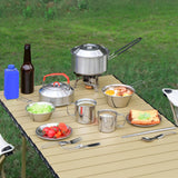 Maxbell Cooking Pot Camping Equipment Accessories Stackable Portable for Picnic 12pcs