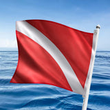 Maxbell Dive Flag 20" x 24 for Snorkeling Use with Float, Buoy, Boat, Flagpole