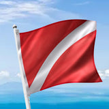 Maxbell Dive Flag 20" x 24 for Snorkeling Use with Float, Buoy, Boat, Flagpole