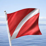 Maxbell Dive Flag 20" x 24 for Snorkeling Use with Float, Buoy, Boat, Flagpole