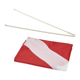 Maxbell Diver Down Flag with Removable Pole Portable Dive Marker for Free Diving