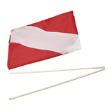 Maxbell Diver Down Flag with Removable Pole Portable Dive Marker for Free Diving