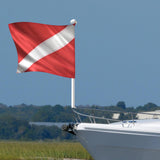 Maxbell Diver Down Flag with Removable Pole Portable Dive Marker for Free Diving