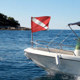 Maxbell Diver Down Flag with Removable Pole Portable Dive Marker for Free Diving