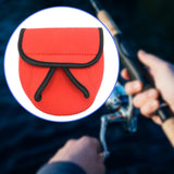 Maxbell Fishing Reel Bag Fishing Reel Protective Case Shockproof Tote Tackle Bag red