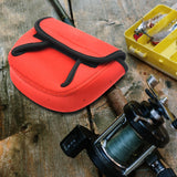 Maxbell Fishing Reel Bag Fishing Reel Protective Case Shockproof Tote Tackle Bag red