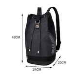 Maxbell Men's Canvas Backpack Rucksack Laptop Backpack for Mountaineering Hiking Black S