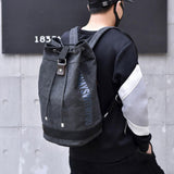 Maxbell Men's Canvas Backpack Rucksack Laptop Backpack for Mountaineering Hiking Black S