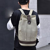 Maxbell Men's Canvas Backpack Rucksack Laptop Backpack for Mountaineering Hiking Green S