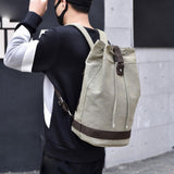 Maxbell Men's Canvas Backpack Rucksack Laptop Backpack for Mountaineering Hiking Green S