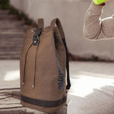 Maxbell Men's Canvas Backpack Rucksack Laptop Backpack for Mountaineering Hiking Coffee L