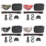 Maxbell Mini LED Headlamp Flashlight Body Sensor Lightweight with Head Strap Bright Black