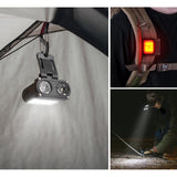 Maxbell Mini LED Headlamp Flashlight Body Sensor Lightweight with Head Strap Bright Black