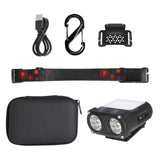 Maxbell Mini LED Headlamp Flashlight Body Sensor Lightweight with Head Strap Bright Black