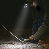 Maxbell Mini LED Headlamp Flashlight Body Sensor Lightweight with Head Strap Bright Black