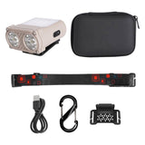 Maxbell Mini LED Headlamp Flashlight Body Sensor Lightweight with Head Strap Bright Khaki