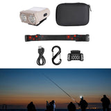 Maxbell Mini LED Headlamp Flashlight Body Sensor Lightweight with Head Strap Bright Khaki