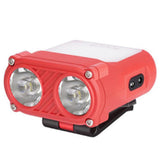 Maxbell Mini LED Headlamp Flashlight Body Sensor Lightweight with Head Strap Bright Red
