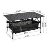 Maxbell Camping Folding Table Aluminum Table Top Portable for Garden Backyard Desk