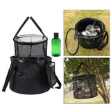 Maxbell with Mesh Cloth Bucket Collapsible Bucket 30L Water Basin for Fishing Hiking