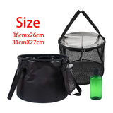 Maxbell with Mesh Cloth Bucket Collapsible Bucket 30L Water Basin for Fishing Hiking