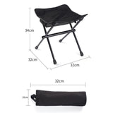 Maxbell Fishing Chair Footrest Aluminum Foldable Footstool for Beach Camping Hiking Black