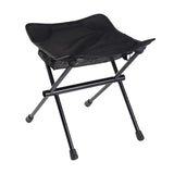 Maxbell Fishing Chair Footrest Aluminum Foldable Footstool for Beach Camping Hiking Black