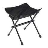 Maxbell Fishing Chair Footrest Aluminum Foldable Footstool for Beach Camping Hiking Black