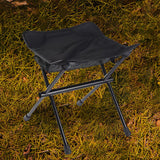 Maxbell Fishing Chair Footrest Aluminum Foldable Footstool for Beach Camping Hiking Black