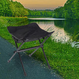 Maxbell Fishing Chair Footrest Aluminum Foldable Footstool for Beach Camping Hiking Black