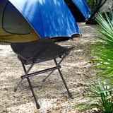 Maxbell Fishing Chair Footrest Aluminum Foldable Footstool for Beach Camping Hiking Black